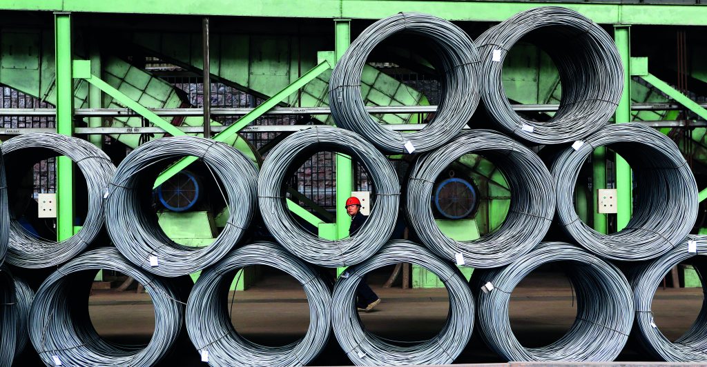 Instalações da Yukun Iron and Steel na cidade de Yuxi, Província de Yunnan. Yunnan vem diminuido a sobrecapacidade e realizando um upgrade de suas companhias de ferro e aço