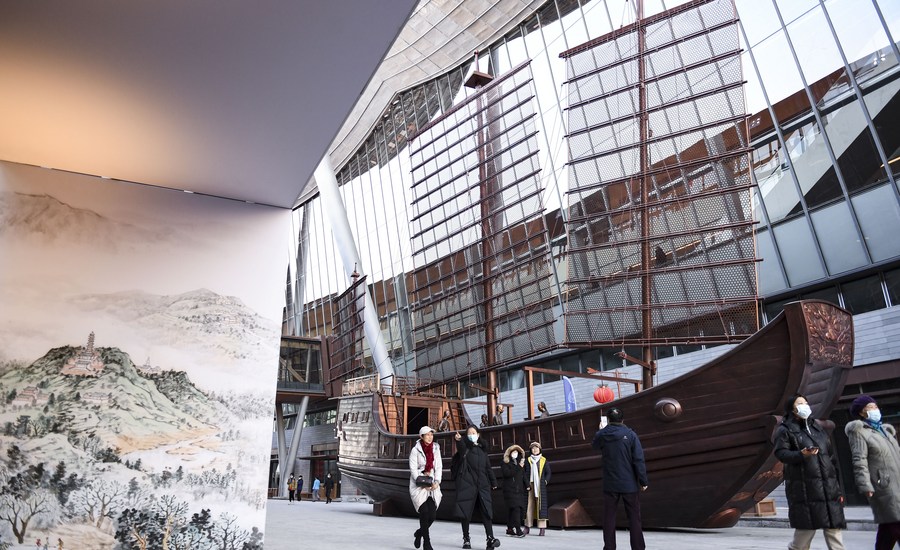 Museu do Grande Canal de Beijing, também chamado da Filial Leste do Museu da Capital, no centro administrativo municipal de Pequim, capital da China. (Xinhua/Chen Zhonghao)