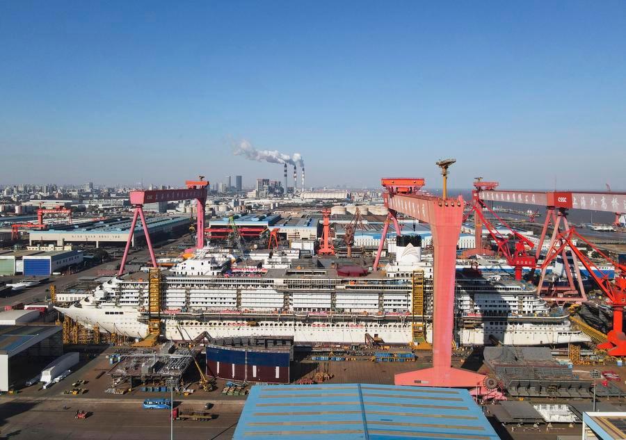 China avança na construção de segundo grande navio de cruzeiro doméstico